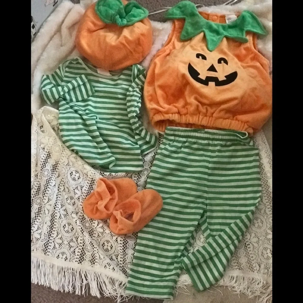6 Piece Baby Pumpkin Halloween Costume